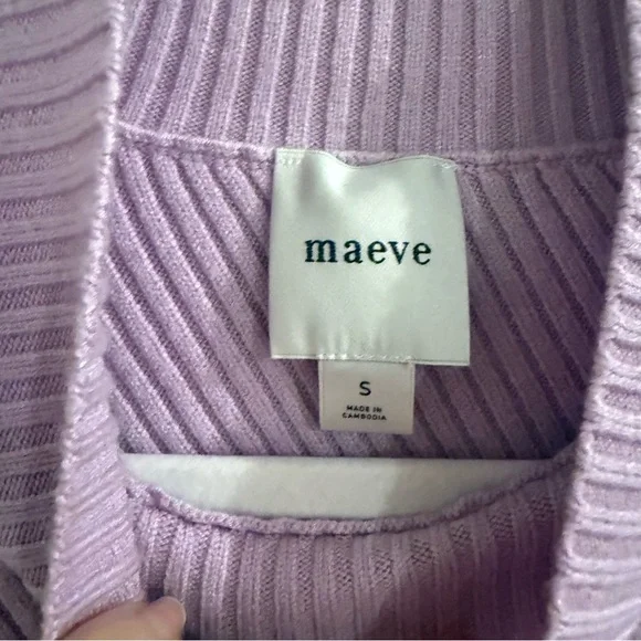 Maeve The Meredith Mock-neck Sweater-Lavender - Picture 4 of 11